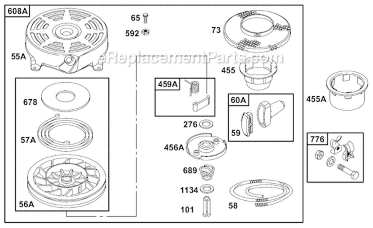 Page I Diagram and Parts List for 12C700  Briggs and Stratton Engine